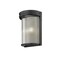 Z-Lite Carnaby Wall Sconce, 2-Light, 8 In.W x 4.75 In.L x 12 In.H, Matte Black/Clear Ribbed 7504-2S-MB - alternate 8